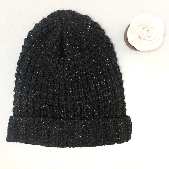 LOFT Accessories - LOFT Gray Sparkle Knit Winter Beanie Hat